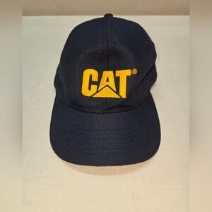 Caterpillar Navy Cap with Yellow CAT Patch